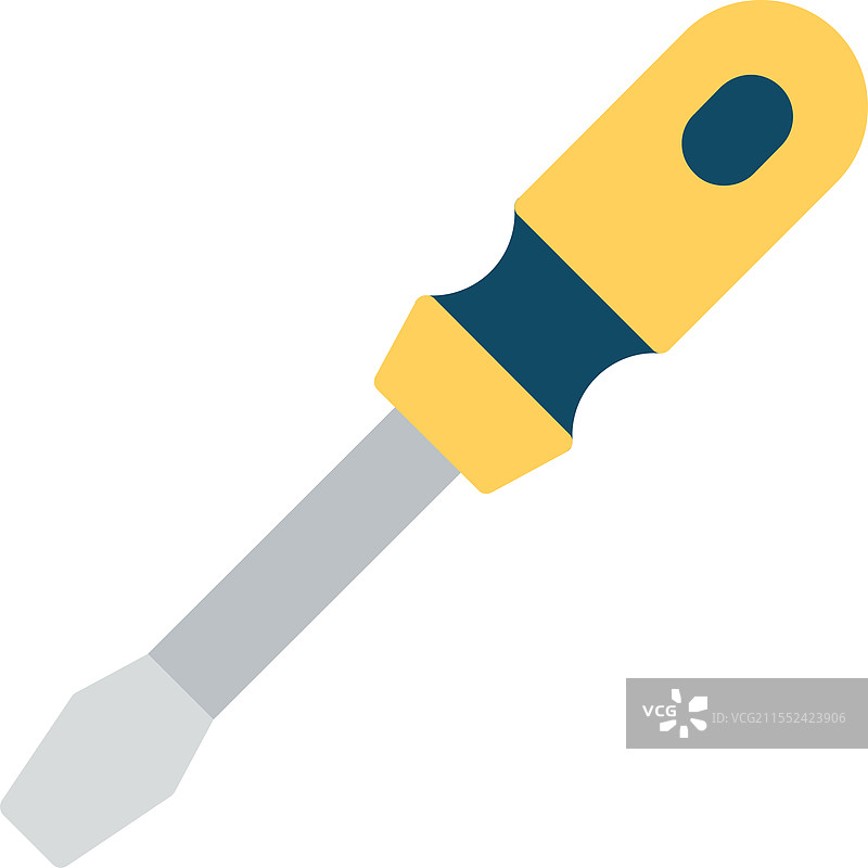 平头螺丝刀扁平图标设计图片素材