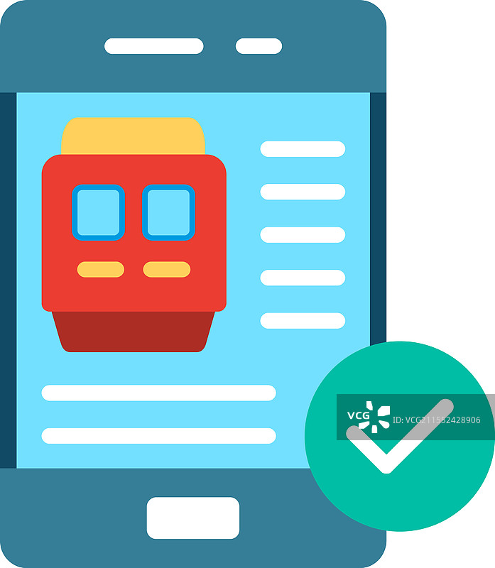 图标设计：长途旅行预订扁平图标图片素材