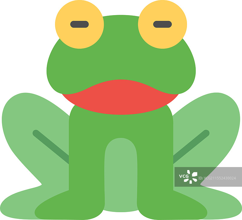 蓝色牛仔裤青蛙扁平图标设计图片素材