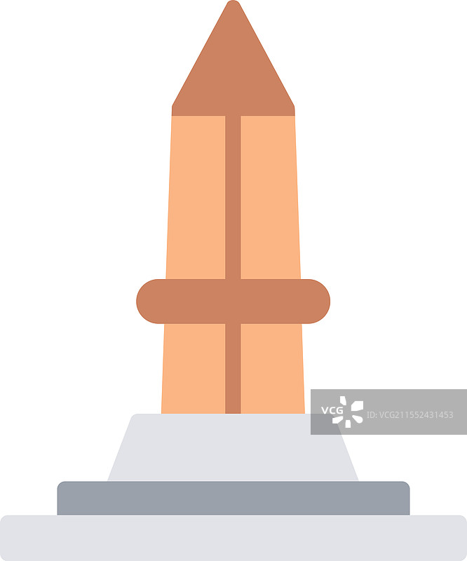 方尖碑扁平图标设计图片素材