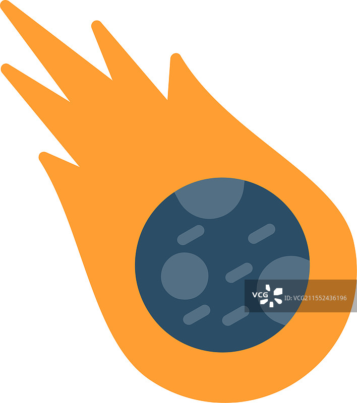 陨石扁平图标设计图片素材