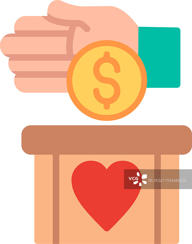 捐赠扁平图标设计图片素材