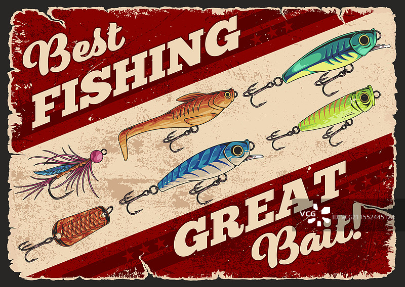 钓鱼者的最佳饵料展示图片素材