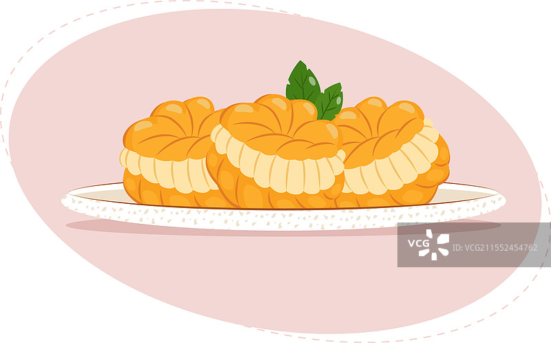 泡芙，一种法式甜点图片素材