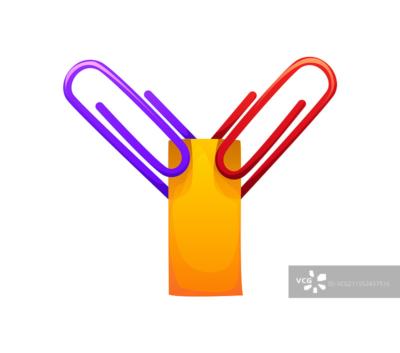 学校教育字体纸夹字母Y图片素材