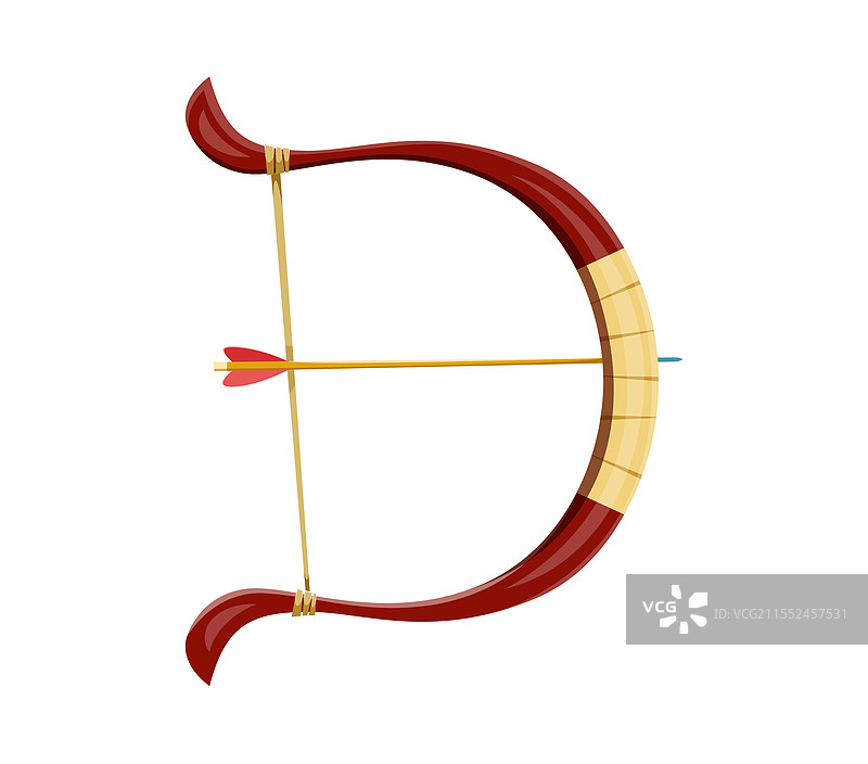 卡通字母D，弓箭手，弓箭，运动字体图片素材