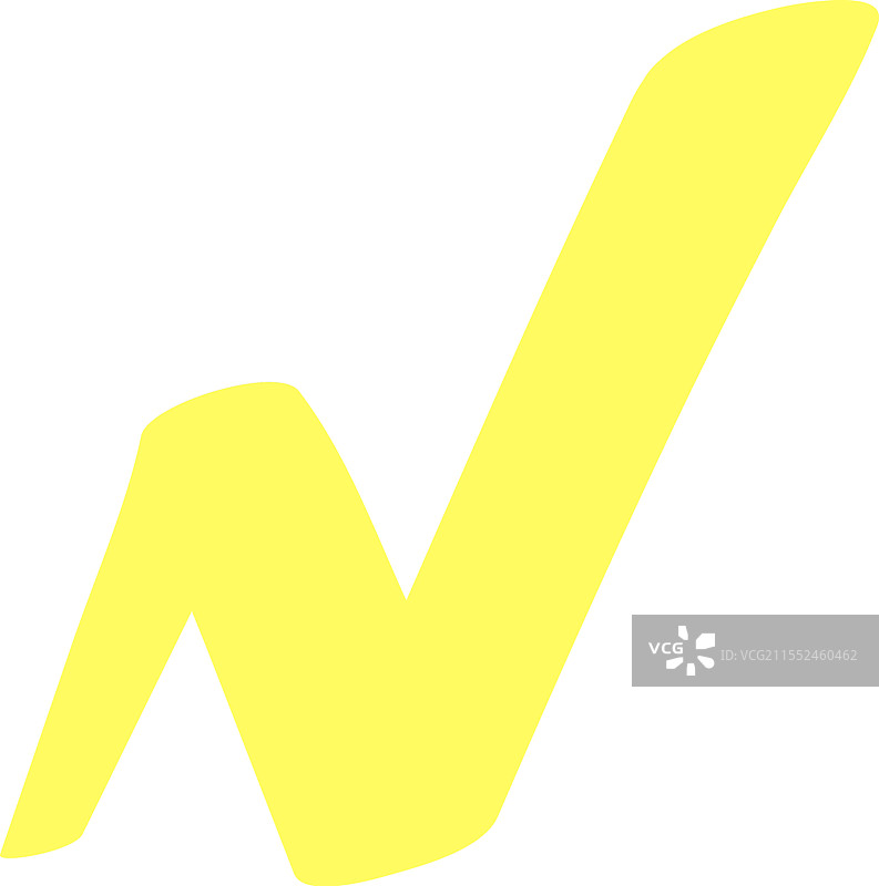 明亮的黄色勾号提供了清晰的视觉效果图片素材