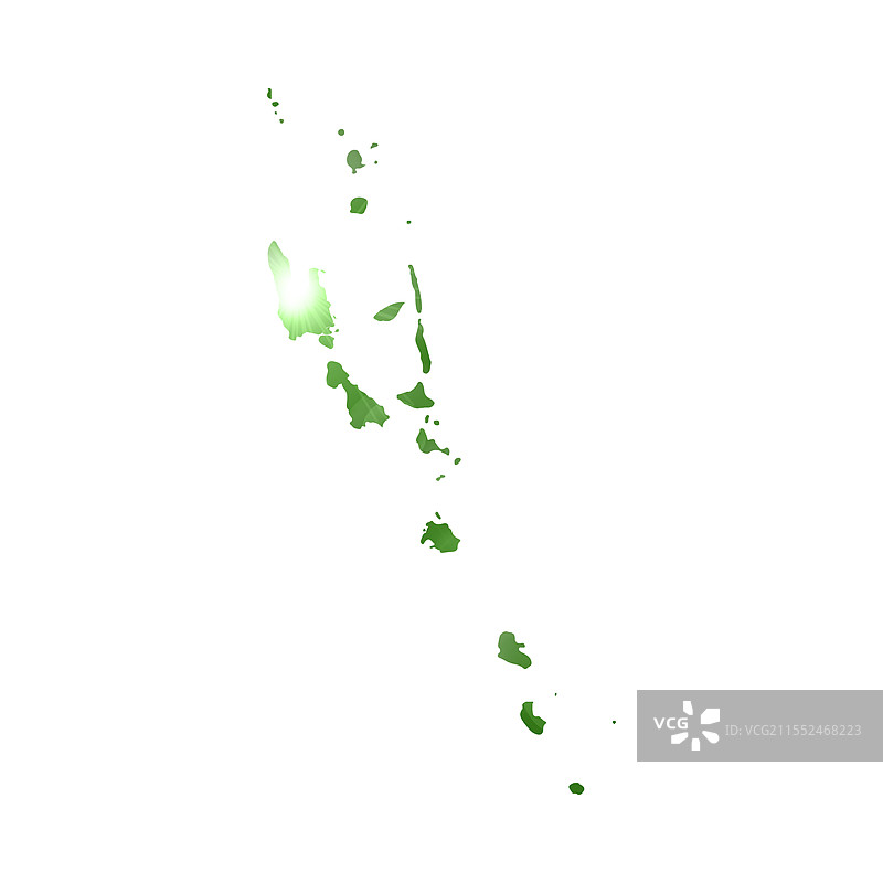 瓦努阿图地图，背景有美丽的阳光和云彩图片素材