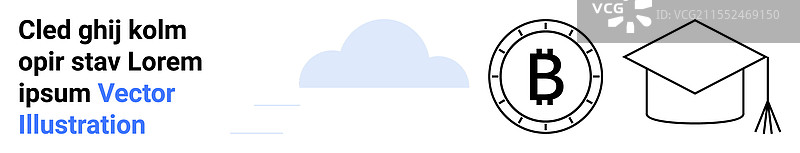 加密货币、云计算与教育图片素材
