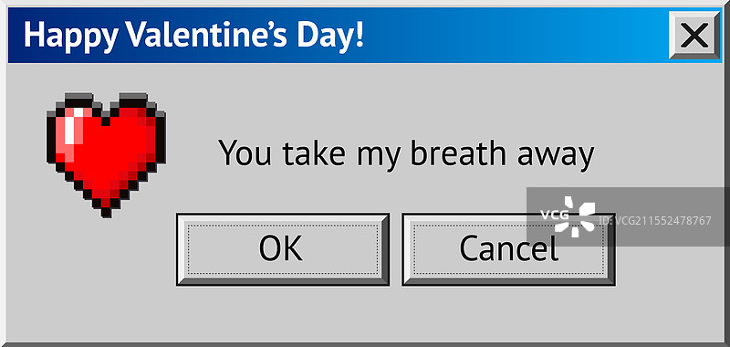 以Y2K为主题的情人节对话框图片素材
