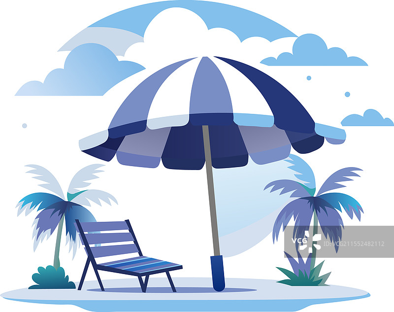 beach umbrella图片素材