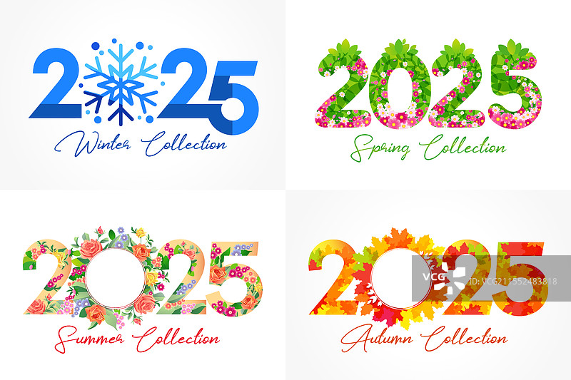 2025年季节性标志系列合集图片素材