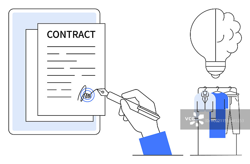 数字合同签署的创意生成与图片素材