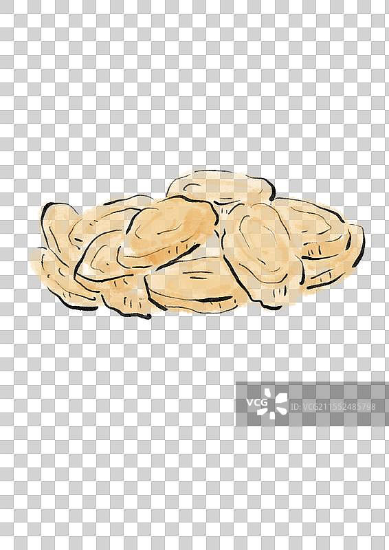 水墨风大同美食插画元素-黄芪图片素材