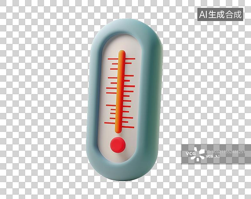【AI数字艺术】3D粘土立体温度计图片素材