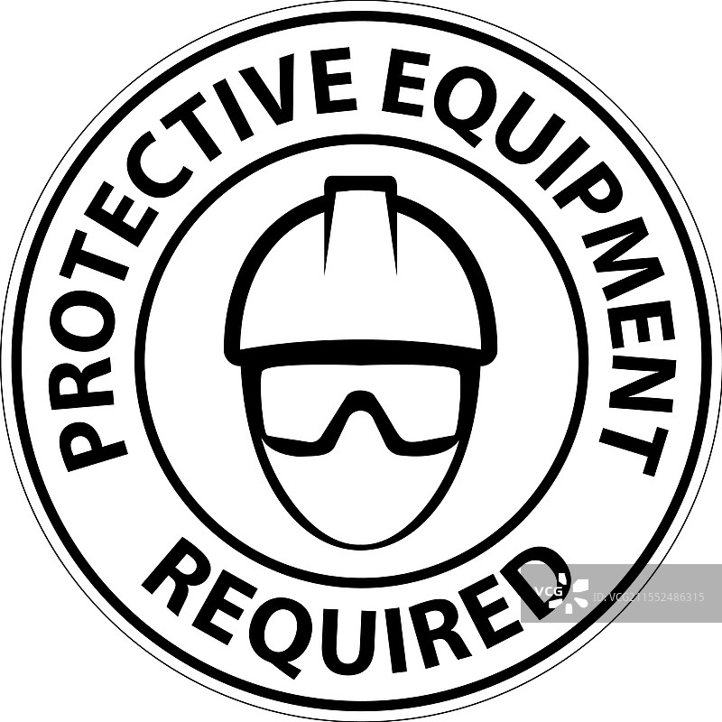 安全标志指示防护装备图片素材