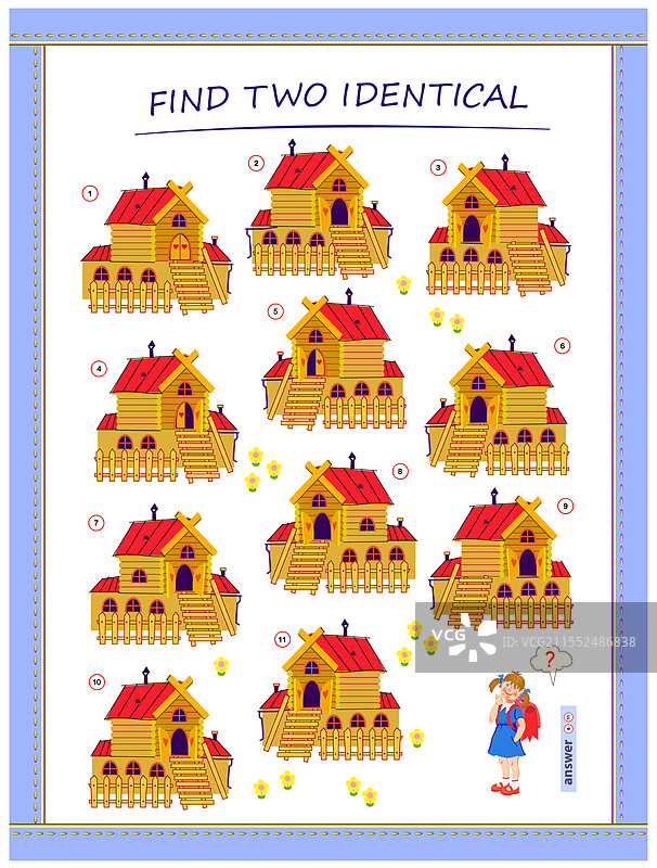 适合儿童和成人的逻辑谜题游戏图片素材