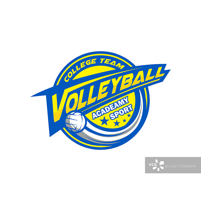 排球俱乐部标志设计图片素材