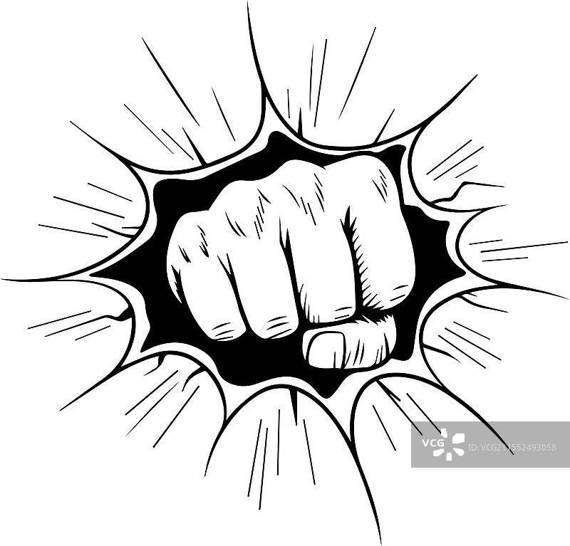 拳头的剪影图片素材