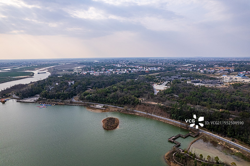 岳阳汨罗屈子文化园全景图片素材