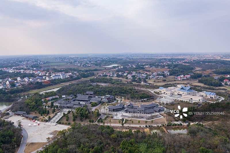 岳阳汨罗屈子文化园全景图片素材