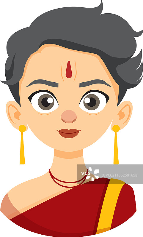 穿着纱丽的印度女性艺术作品图片素材