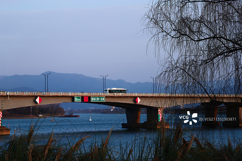 浙江杭州富阳富春江图片素材