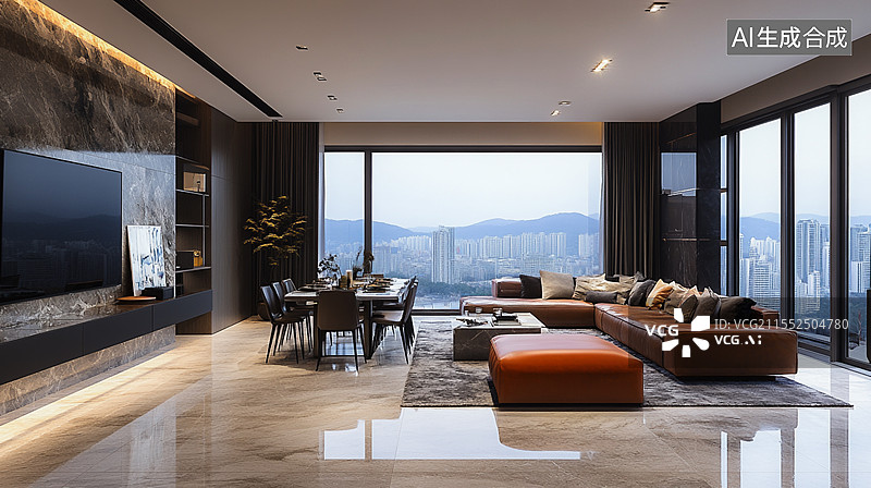 【AI数字艺术】粉色浪漫的抽象光影交织的抽象空间图片素材