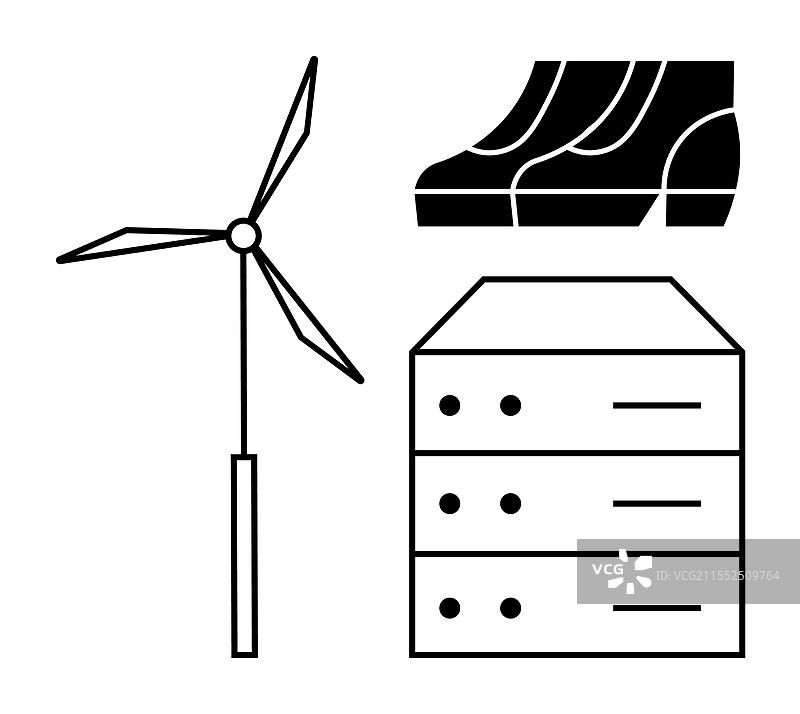 可再生能源、可持续时尚与现代生活图片素材