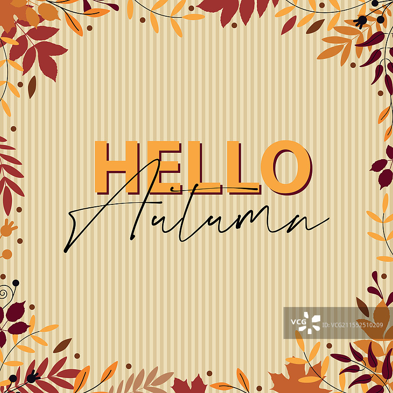 你好，秋天图片素材