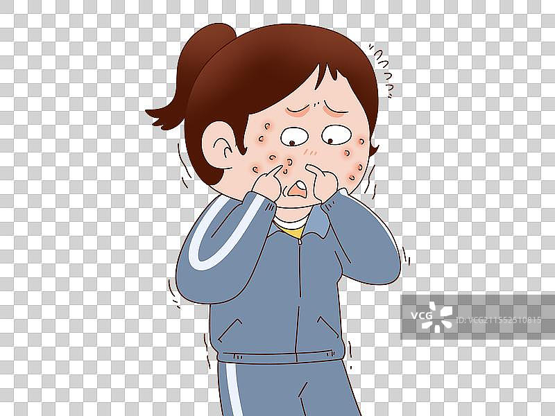 痘 青春痘 粉刺 挤痘痘 人 皮肤 皮肤病 美容 脸部 牛皮癣 花斑癣 女学生 学生 青春期图片素材