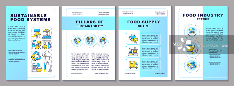 可持续食品系统宣传册模板图片素材