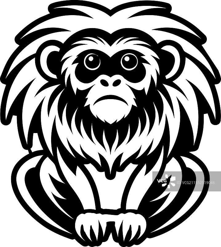 狨猴图标，采用图形风格设计图片素材