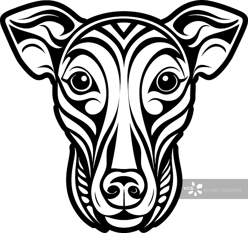 一只充满风格的意大利灵缇图标图片素材