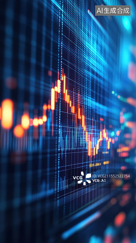 【AI数字艺术】股市指数背景图片素材