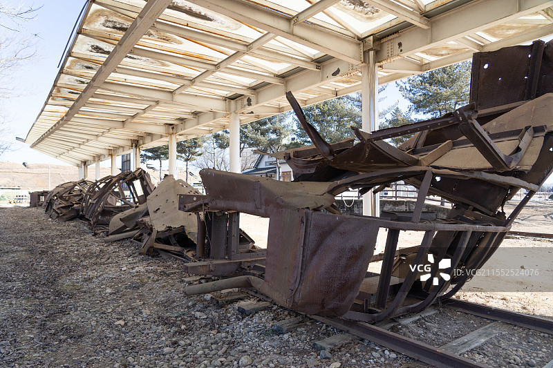 韩国文化遗产，韩国战争，历史战争，现代与当代韩国历史，月精里车站图片素材