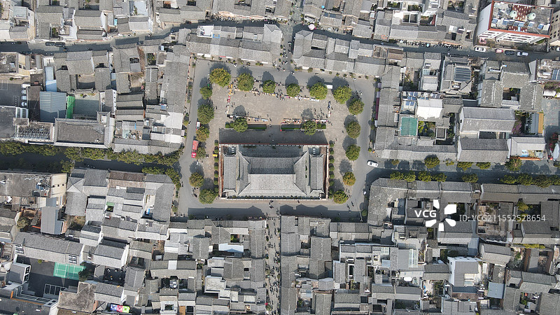 航拍云南大理巍山古城图片素材