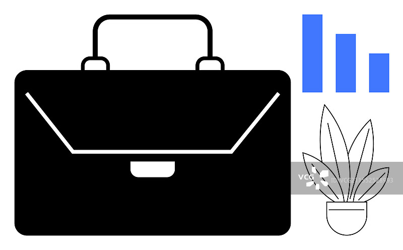 专业商务必备公文包增长图片素材