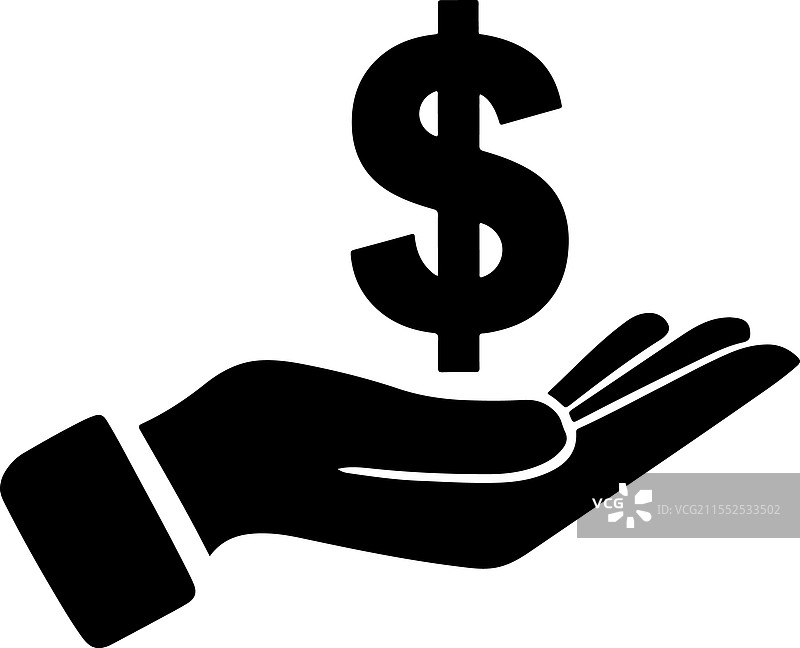 美元符号剪影艺术设计图片素材