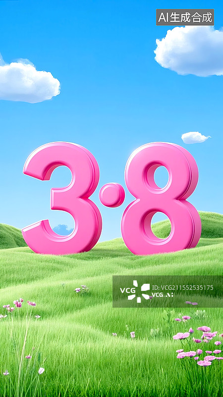 【AI数字艺术】3D春季风格3·8妇女节场景图片素材
