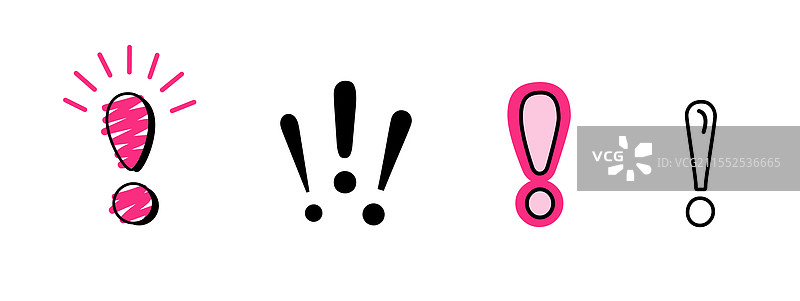 红色对话气泡中的感叹号图标图片素材