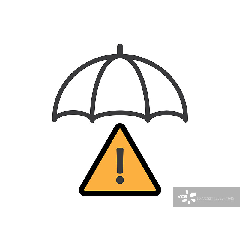 伞 - 风险警告图片素材