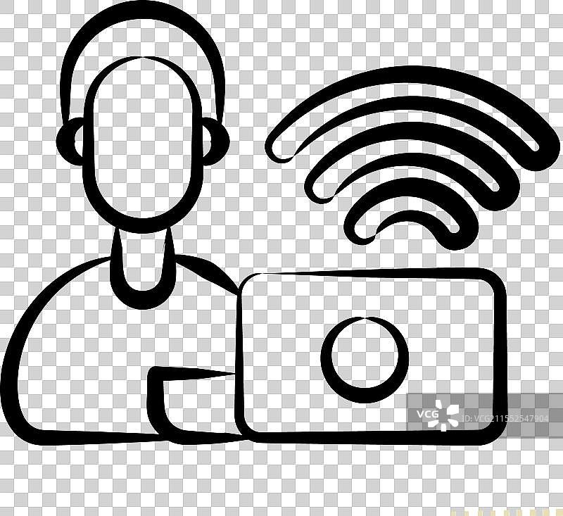 与远程办公相关的图标图片素材