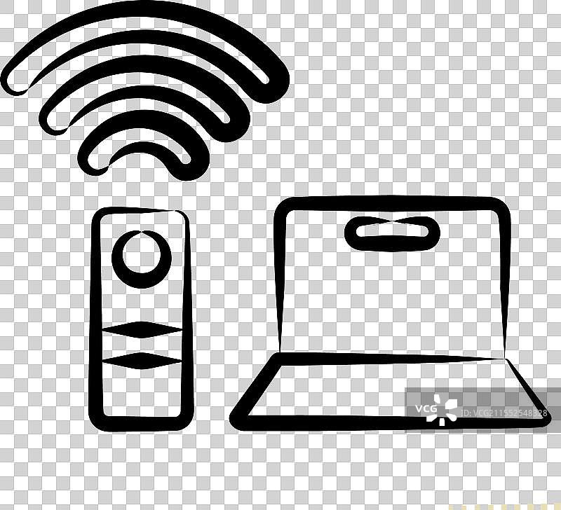 与远程办公相关的图标和办公室图片素材