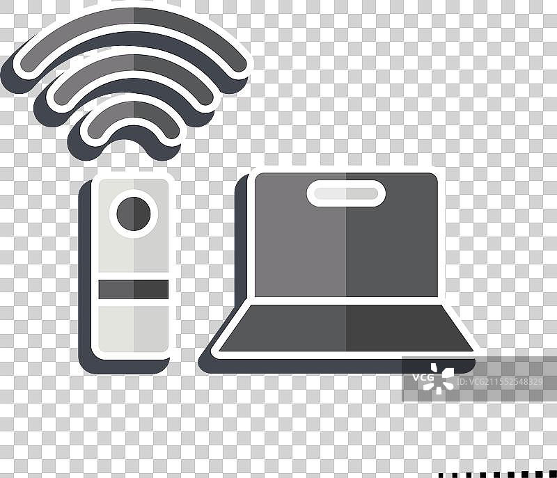 与远程办公相关的图标和办公室图片素材