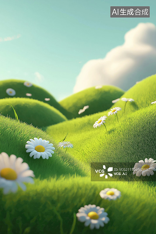 【AI数字艺术】春天三位插画图片素材