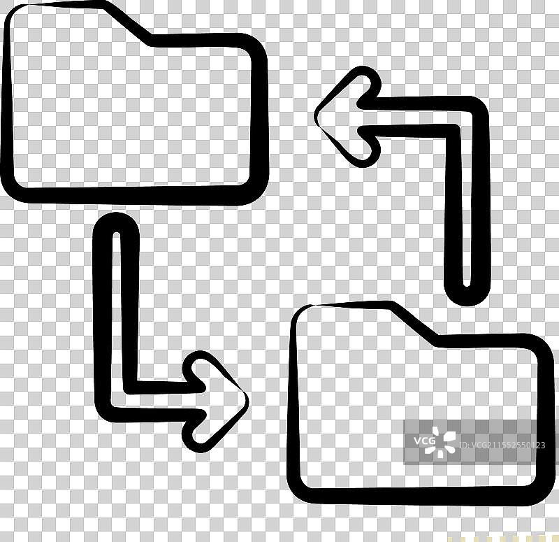 与远程工作相关的文件共享图标图片素材