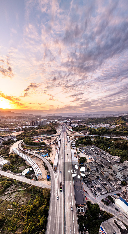 中国广东省揭阳市揭东区汕昆高速玉湖站图片素材