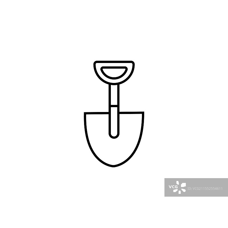 简约的短铲子图标图片素材