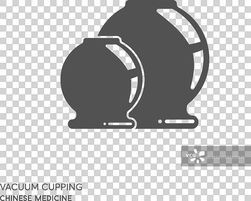 圆形火杯玻璃罐用于平面真空按摩图片素材